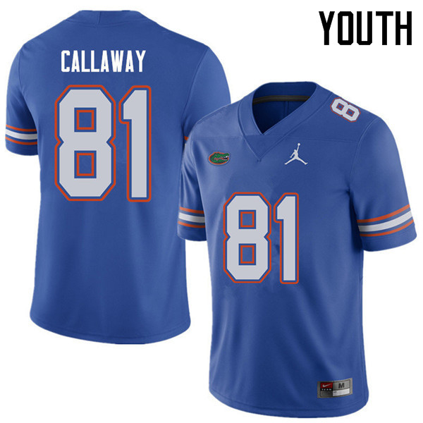 Jordan Brand Youth #81 Antonio Callaway Florida Gators College Football Jerseys Sale-Royal - Click Image to Close
